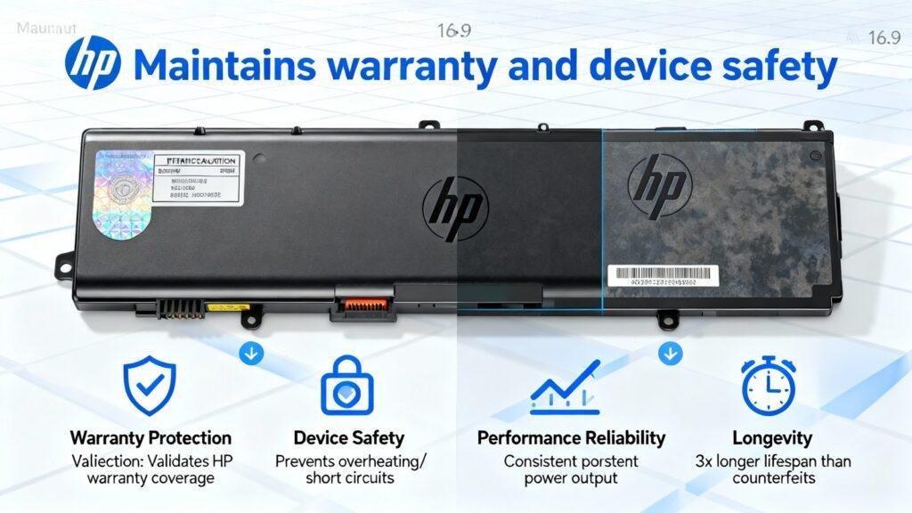 HP Laptop Battery Replacement Services in Nagpur Genuine HP Battery Benefits Infographic